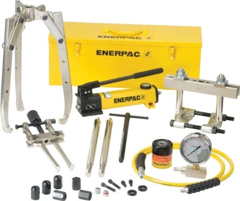 Enerpac BHP-1752 13 Ton Hydraulic Master Puller Set W/ Hand Pompa