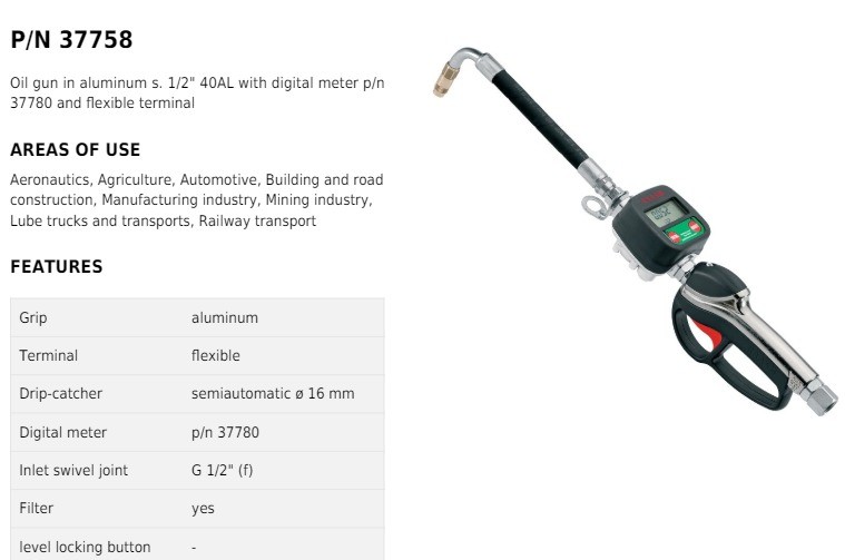 Oil Gun With Digital Meter RAASM 37758